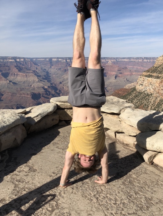 Handstand on the rim of the Grand Canyon